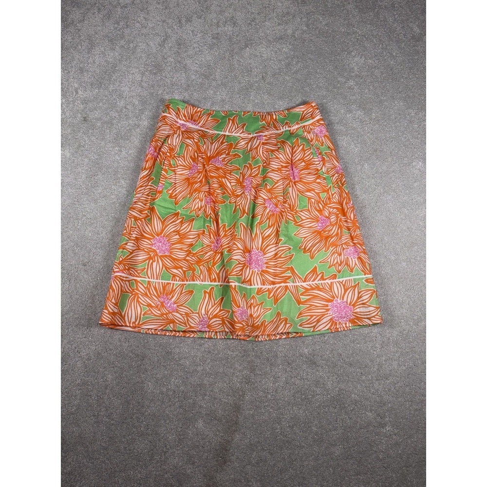 Lilly Pulitzer Fayette Avocado Green Crush Cotton Lawn Skirt‎ 4